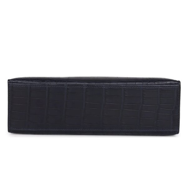 HERMÈS KELLY POCHETTE BLEU INDIGO MATTE ALLIGATOR GOLD HARDWARE - Image 5