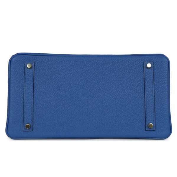 PRE-OWNED HERMÈS BIRKIN 35 BLEU ROYAL TOGO GOLD HARDWARE - Image 5