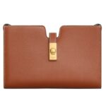 CELINE 16 STRAP POCHETTE IN SUPPLE GRAINED CALFSKIN TAN