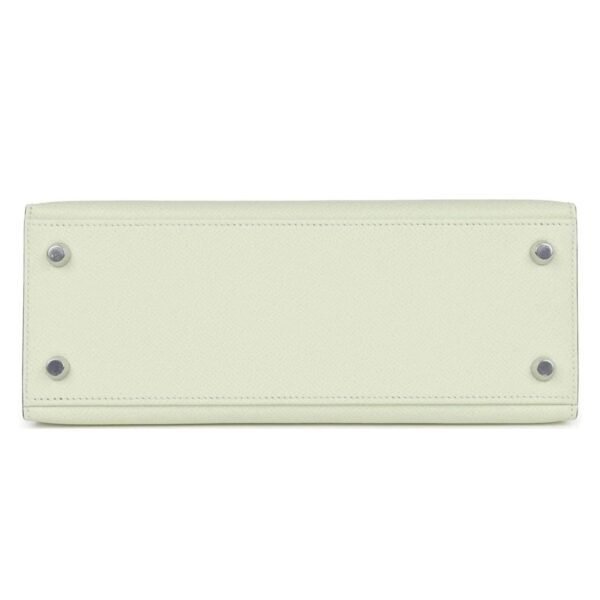 HERMÈS KELLY SELLIER 25 VERT FIZZ EPSOM PALLADIUM HARDWARE - Image 5