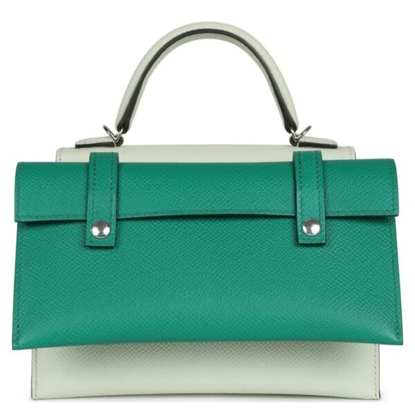 HERMÈS QUELLE IDOLLE PICTO KELLY DOLL VERT FIZZ EPSOM PALLADIUM HARDWARE - Image 5
