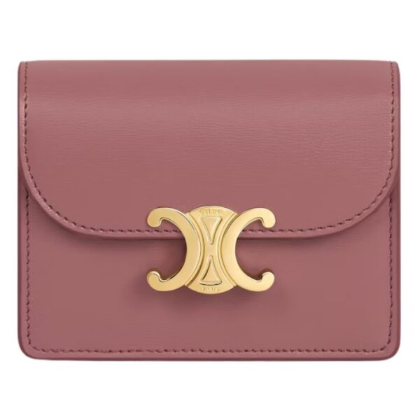 CELINE BUSINESS CARD HOLDER TRIOMPHE IN SHINY CALFSKIN BLACK - Image 2