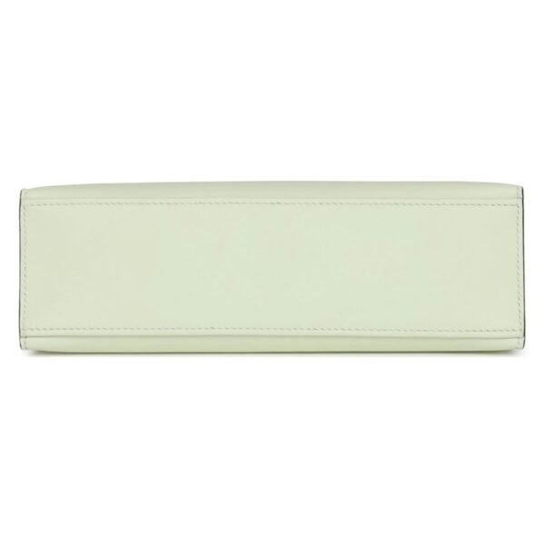 HERMÈS KELLY POCHETTE VERT FIZZ SWIFT PALLADIUM HARDWARE - Image 5