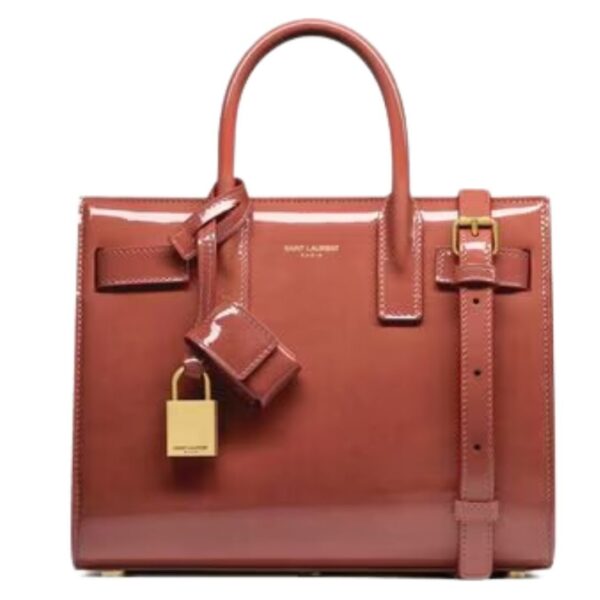 SAINT LAURENT SAC DE JOUR NANO IN PATENT LEATHER