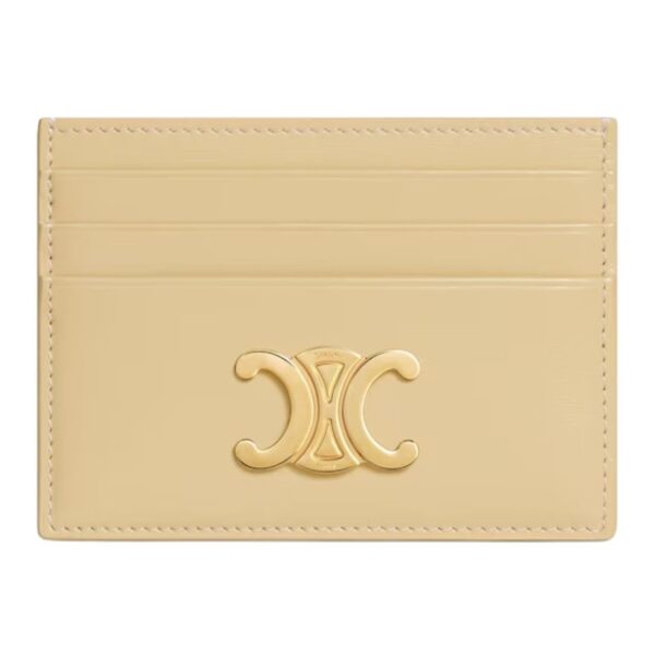 CELINE CARD HOLDER TRIOMPHE IN SHINY CALFSKIN SOFT PEACH - Image 3