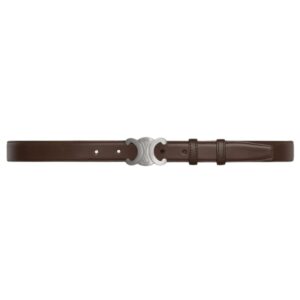 CELINE MEDIUM TRIOMPHE BELT IN TAURILLON LEATHER BLACK