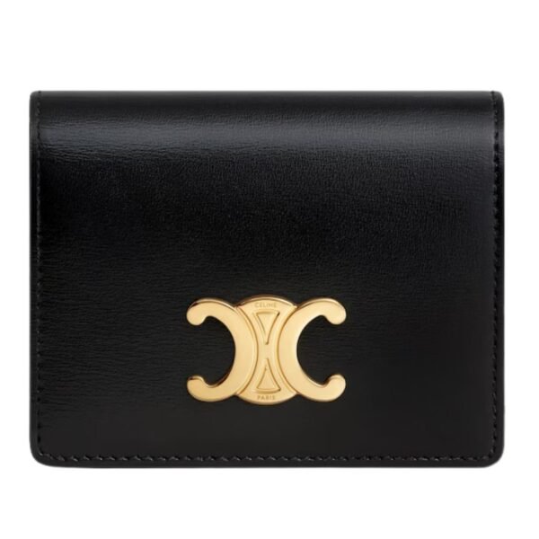 CELINE TRIOMPHE BUSINESS CARD HOLDER IN SHINY CALFSKIN CLOUDY GREY - Image 3