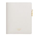 CELINE COMPACT WALLET TRIOMPHE CHARMS IN GRAINED CALFSKIN RICE
