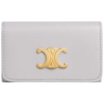 CELINE KEY CASE TRIOMPHE IN SHINY CALFSKIN CLOUDY GREY