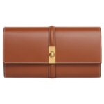 CELINE LARGE WALLET 16 IN SATINATED CALFSKIN TAN