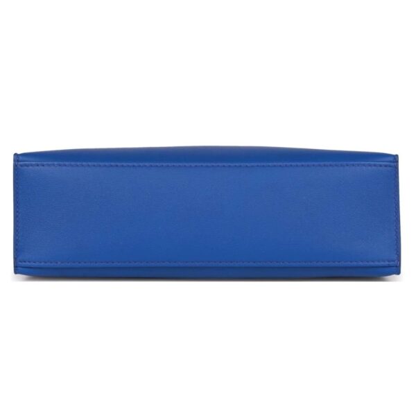 HERMÈS KELLY POCHETTE BLEU ROYAL SWIFT PALLADIUM HARDWARE - Image 5