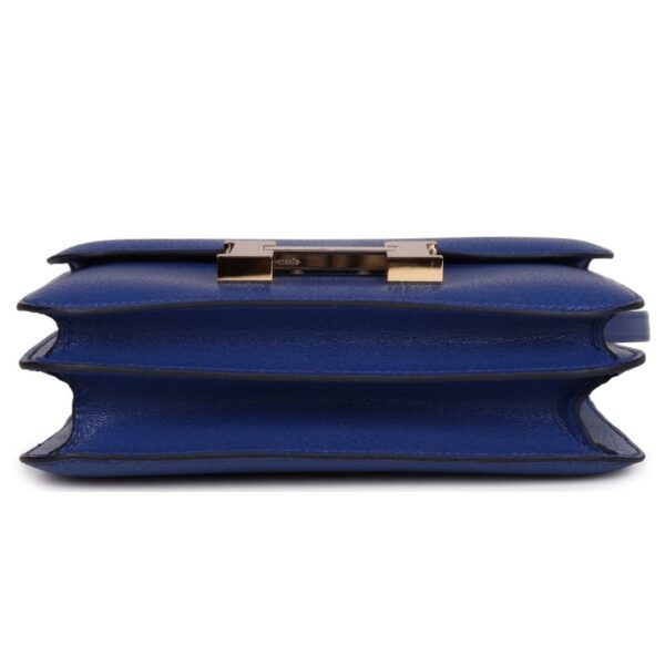 HERMÈS CONSTANCE 18 BLEU ROYAL CHEVRE GOLD HARDWARE - Image 5