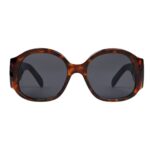 CELINE TRIOMPHE XL 02 SUNGLASSES IN ACETATE RED HAVANA