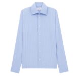 SAINT LAURENT CASSANDRE SHIRT IN STRIPED COTTON POPLIN