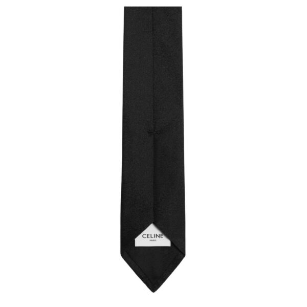CELINE THIN TIE IN TEXTURED SILK - Image 2