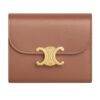 CELINE SMALL FLAP WALLET TRIOMPHE IN SHINY CALFSKIN PEBBLE - Image 3