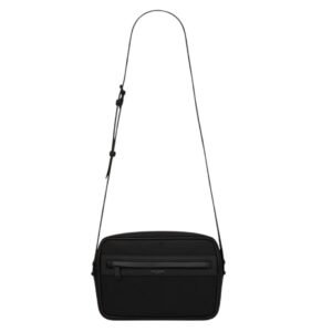 SAINT LAURENT CAMP CAMERA BAG IN ECONYL AND LAMBSKIN