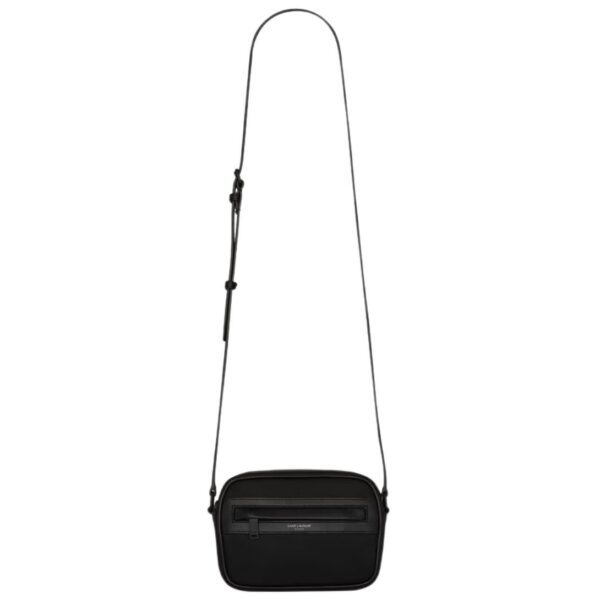SAINT LAURENT CAMP SMALL CAMERA BAG IN ECONYL AND LAMBSKIN