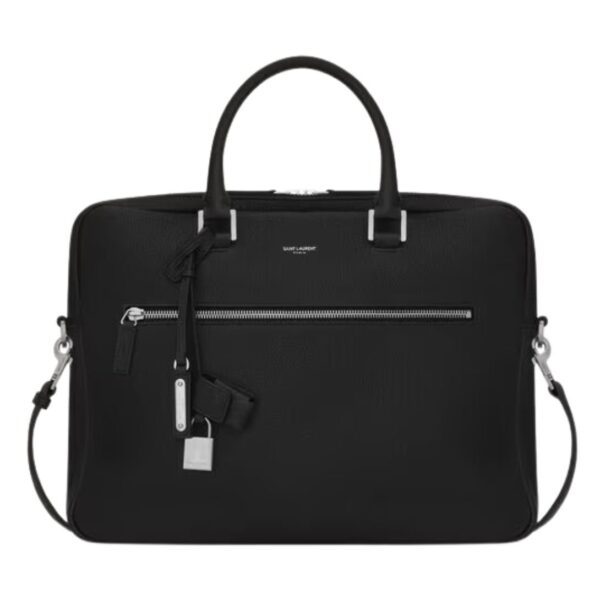SAINT LAURENT SAC DE JOUR BRIEFCASE IN GRAINED LEATHER