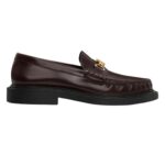 CELINE UNIVERSITÉ TRIOMPHE CHAIN LOAFFER IN POLISHED BULL DARK BROWN