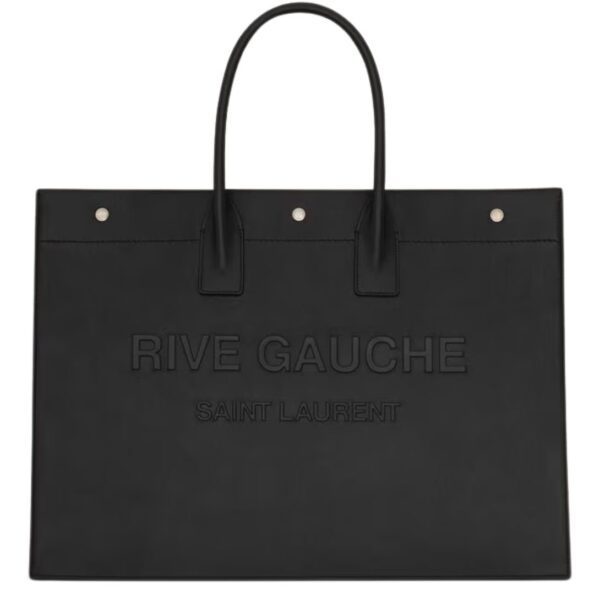 SAINT LAURENT RIVE GAUCHE LARGE TOTE BAG IN SMOOTH LEATHER