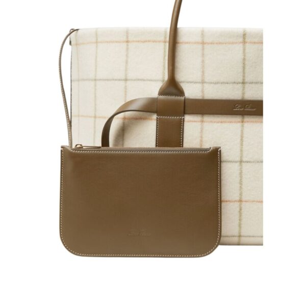 LORO PIANA LARGE GHIERA SHOPPER TARTAN - Image 5