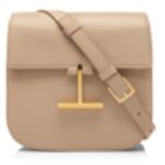 TOM FORD GRAIN LEATHER TARA MINI CROSSBODY LIGHT BEIGE