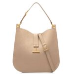 TOM FORD GRAIN LEATHER TARA LARGE CROSSBODY LIGHT BEIGE
