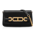 TOM FORD PALMELLATO EFFECT LEATHER MINI BAG BLACK