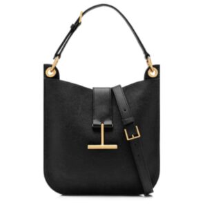 TOM FORD GRAIN LEATHER TARA SMALL CROSSBODY BLACK