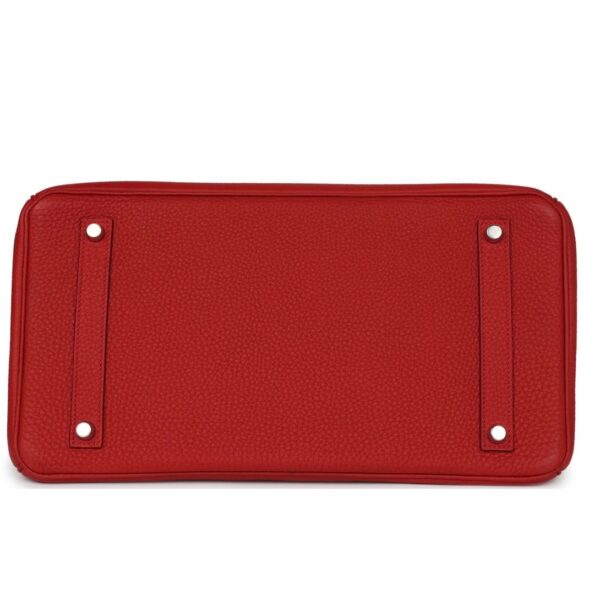 PRE-OWNED HERMÈS BIRKIN 35 ROUGE CASAQUE TOGO PALLADIUM HARDWARE - Image 5