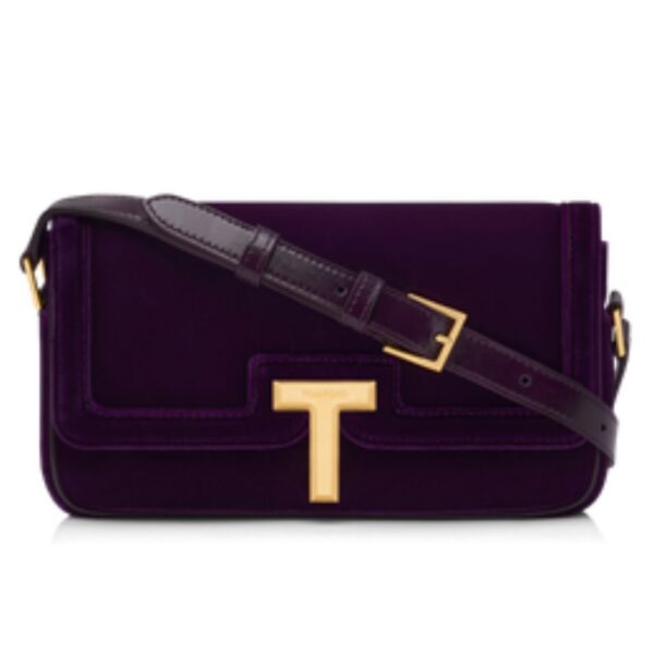 TOM FORD VELVET WALLIS E W SHOULDER BAG BLACK - Image 2