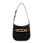 TOM FORD PALMELLATO EFFECT LEATHER MINI BAG BLACK