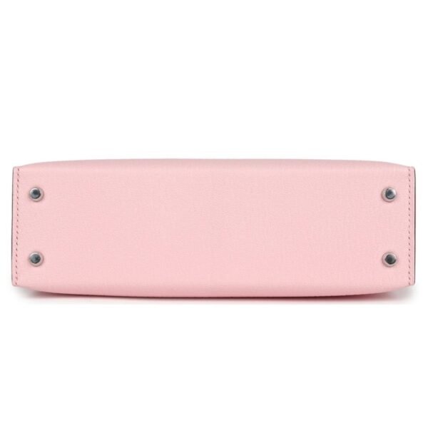 HERMÈS KELLY SELLIER 20 ROSE SAKURA CHEVRE MYSORE PALLADIUM HARDWARE - Image 5