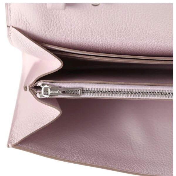 HERMÈS CONSTANCE WALLET TO GO MAUVE PALE EVERCOLOR PALLADIUM HARDWARE - Image 5
