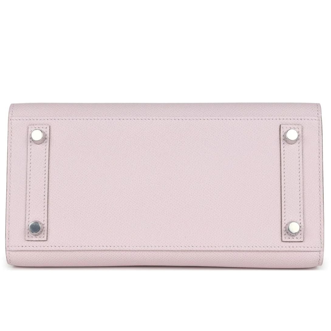 HERMÈS BIRKIN SELLIER 25 MAUVE PALE EPSOM PALLADIUM HARDWARE - Image 5