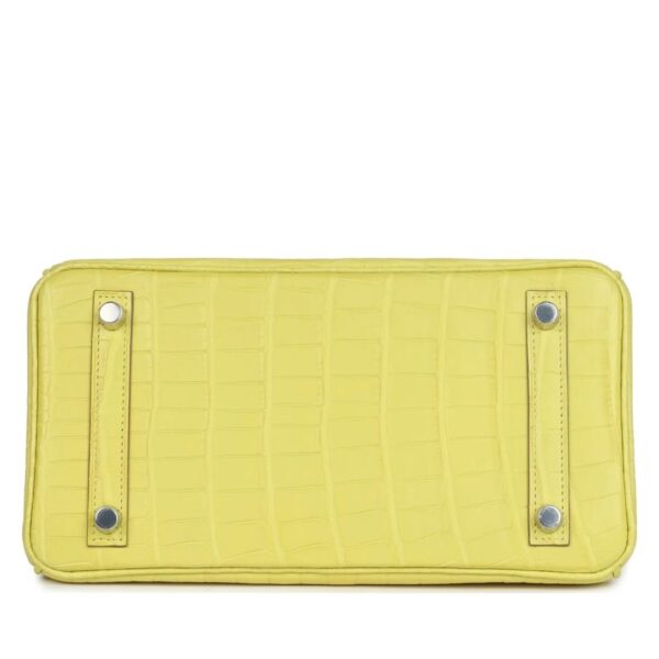 HERMÈS BIRKIN 25 LIME MATTE ALLIGATOR PALLADIUM HARDWARE - Image 5