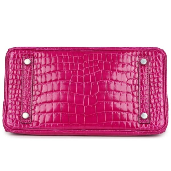HERMÈS BIRKIN 25 ROSE SHEHERAZADE SHINY POROSUS CROCODILE PALLADIUM HARDWARE - Image 5