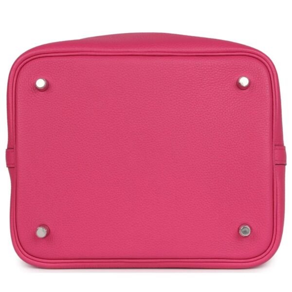 HERMÈS PICOTIN LOCK 22 ROSE SHOCKING MAURICE PALLADIUM HARDWARE - Image 5