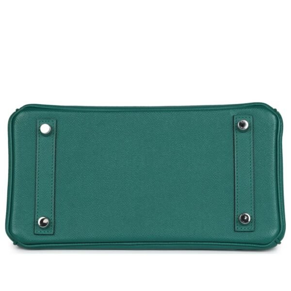 PRE-OWNED HERMÈS BIRKIN 25 MALACHITE EPSOM PALLADIUM HARDWARE - Image 5