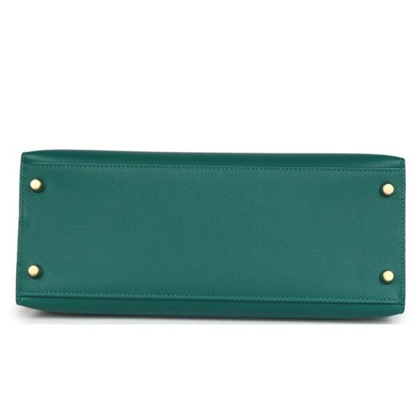 HERMÈS KELLY SELLIER 28 MALACHITE EPSOM GOLD HARDWARE - Image 5