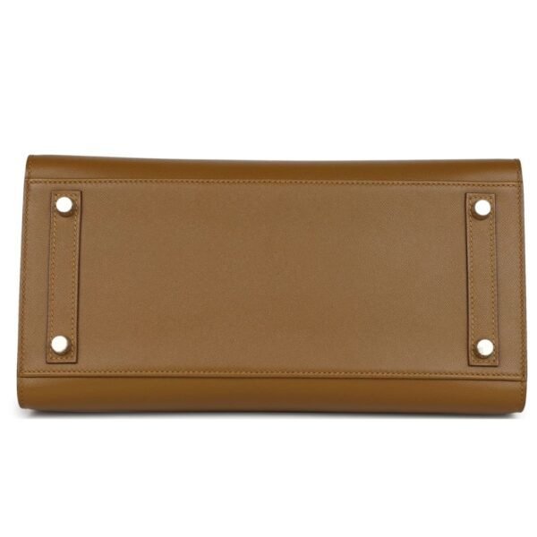 PRE-OWNED HERMÈS BIRKIN SELLIER 30 BRONZE DORE MADAME PALLADIUM HARDWARE - Image 5