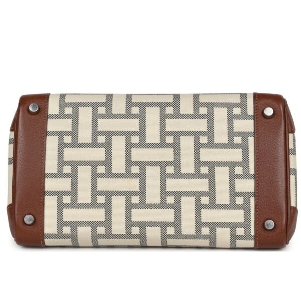 PRE-OWNED HERMÈS BIRKIN 30 MARRON D'INDE BUFFALO AND MOSAIQUE CANVAS PALLADIUM HARDWARE - Image 5