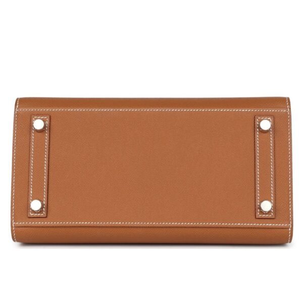 HERMÈS BIRKIN SELLIER 25 GOLD EPSOM PALLADIUM HARDWARE - Image 5