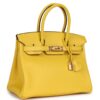 HERMÈS BIRKIN 30 JAUNE DE NAPLES TAURILLON NOVILLO ROSE GOLD HARDWARE - Image 5