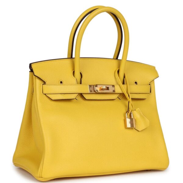 HERMÈS BIRKIN 30 JAUNE DE NAPLES TAURILLON NOVILLO ROSE GOLD HARDWARE - Image 5