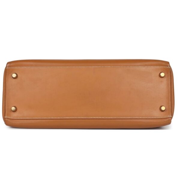 VINTAGE HERMÈS KELLY RETOURNE 32 NATUREL SABLE CHAMONIX GOLD HARDWARE - Image 5