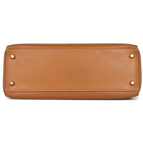 VINTAGE HERMÈS KELLY RETOURNE 32 NATUREL SABLE CHAMONIX GOLD HARDWARE - Image 5