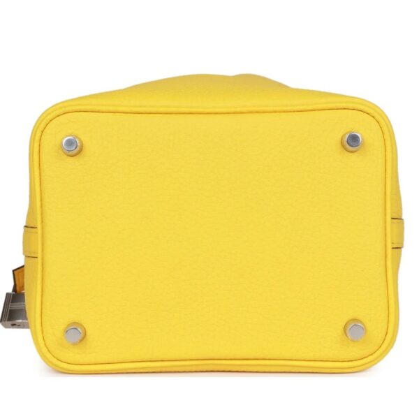 HERMÈS PICOTIN LOCK 18 JAUNE DE NAPLES CLEMENCE PALLADIUM HARDWARE - Image 5