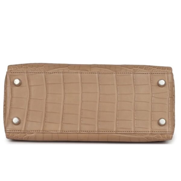 HERMÈS KELLY RETOURNE 25 CHAI MATTE ALLIGATOR PALLADIUM HARDWARE - Image 5